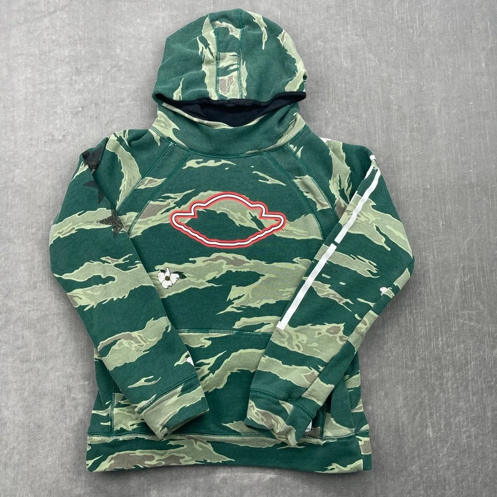 Jordan Kids Large 12-13 Green Camo Pullover Hoodie Sweatshirt Athletic‎